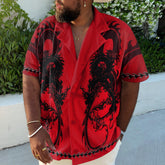Vintage Men's Plus Size Hip-Hop Element Shirt